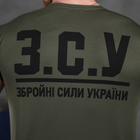 Потоотводящая мужская футболка Coolmax олива размер S - изображение 6