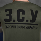 Потоотводящая мужская футболка Coolmax олива размер S - изображение 6