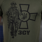 Потоотводящая мужская футболка Coolmax с принтом "Сoлдaт" олива размер M - изображение 5
