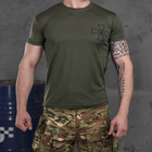 Потоотводящая мужская футболка Coolmax олива размер XL - изображение 1