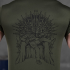 Потовідвідна чоловіча футболка Odin Coolmax із принтом "Game" олива розмір 2XL - зображення 5