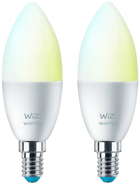 Zestaw inteligentnych żarówek WIZ Smart Candle LED WiFi C37 E14 470 lm 4.9 W 2 szt. (8719514551336) - obraz 1