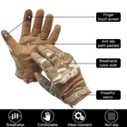 Тактичні рукавички сенсорні мультикам Китай L - зображення 4