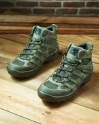 Берці літні тактичні черевики PAV 507 олива хакі шкіряні сітка Fee Air 42 - зображення 8