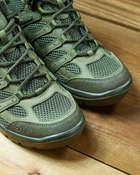 Берцы летние тактические ботинки PAV 507 хаки олива кожаные сетка Fee Air 42 - изображение 10
