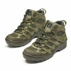 Берці літні тактичні черевики PAV 507 олива хакі шкіряні сітка Fee Air 43 - зображення 4