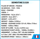 Klocki konstrukcyjne Cobi Historical Collection WWII Samolot myśliwski Dewoitine 335 elementów (5902251057343) - obraz 3