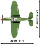 Klocki konstrukcyjne Cobi Historical Collection WWII Bell P-39Q Airacobra 380 elementów (5902251057473) - obraz 6