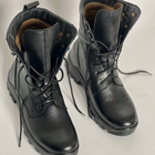 Высокие Демисезонные Ботинки Ястреб черные / Кожаные Берцы размер 47 - изображение 5