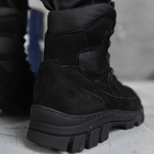 Мужские нубуковые Ботинки Ninja's на Резиновой прошитой подошве / Летние Берцы черные размер 43 - изображение 4