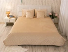 Покривало Руно VeLour Бежеве Двоспальне 180х220 см Двостороннє (340.55_Beige ромб)