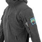 Кофта флісова Helikon-Tex Alpha Hoodie Jacket Grid Fleece Black L - зображення 6