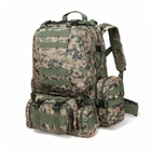 Рюкзак тактичний Tactical Backpack B08 Штурмовий похідний військовий з підсумками 55 л Піксель - зображення 2