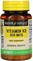 Вітамін K2 Mason Natural 100 мкг 100 таблеток (311845176813)