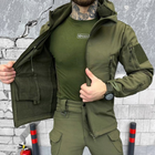 Мужской костюм куртка + брюки с усиленными коленями softshell олива размер 3XL - изображение 2