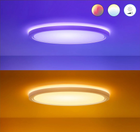 Lampa sufitowa LED WIZ SuperSlim smart ceiling lamp RGB 32 W 54.5 cm biała (8720169072657) - obraz 4