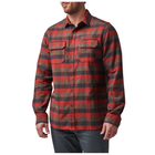 Рубашка тактическая 5.11 Tactical Lester Long Sleeve Shirt 2XL Red Bourbon Plaid - изображение 2