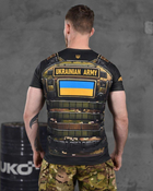 Армійська чоловіча футболка Ukrainian Army потовідвідна L чорна з принтом (86423) - зображення 4
