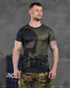 Армейская мужская потоотводящая футболка С Черепом XL олива (86426)