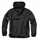 Тактична куртка анорак Brandit Summer Windbreaker, водонепроникна літня вітровка, чорний XXL - зображення 4
