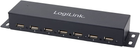 Hub USB LogiLink Metal USB 2.0 Type-A 7-portowy Black (4052792000924) - obraz 1