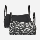 Набір бюстгальтерів-топів без кісточок Calvin Klein Underwear 000QF7215E-BIK XS 2 шт Чорний/Тигровий (8720107315723) - зображення 1