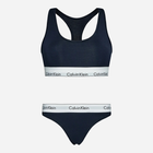 Комплект (бюстгальтер + стрінги) жіночий Calvin Klein Underwear 000QF6703E-0PP XS Темно-синій (8720107899254) - зображення 3