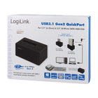 Stacja dokująca Logilink dla 2.5"/3.5" HDD/SDD SATA USB 3.1 QP0027 (4052792046205) - obraz 4