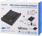 Stacja dokująca Logilink dla 2.5"/3.5" HDD/SDD SATA USB 3.2 QP0031 (4052792067316) - obraz 6