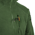 Кофта флисовая Helikon-Tex Alpha Hoodie Jacket Grid Fleece Olive M - изображение 9