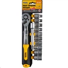 Набор насадок торцевых MASTERTOOL CRV 1/2" 8-19 мм удлинитель 125 мм, 12 шт (78-1312)