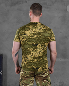 Тактическая мужская потоотводящая футболка с Гербом Украины 2XL пиксель (86494) - изображение 5