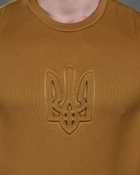 Тактична чоловіча потовідвідна футболка з Гербом України XL койот (86495) - зображення 4