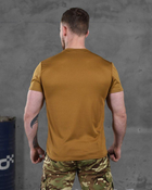 Тактична чоловіча потовідвідна футболка з Гербом України XL койот (86495) - зображення 5
