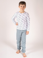 Piżama dziecięca dla chłopca Nicol 205036 104 cm Biały/Szary (5905601015260) - obraz 1