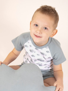 Niemowlęca koszulka dla chłopca Nicol 205138 74 cm Biały/Szary (5905601015956) - obraz 2