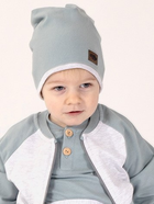 Дитяча шапочка для новонароджених для хлопчика Nicol 205268 68-74 см Сіра (5905601016403) - зображення 3