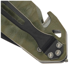 Ніж TB Outdoor CAC S200 Army Knife G10 напівсерейтор (довжина 230 мм, лезо 85 мм), оливковий - зображення 5