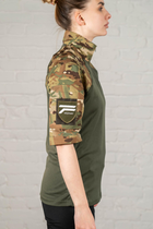 Военный женский убакс с коротким рукавом рип-стоп CoolMax tactical Мультикам Олива (650) , 2XL - изображение 6