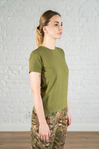 Жіноча військова футболка ХБ (бавовна) гіпоалергенна tactical Олива (665) , 2XL - зображення 5