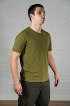 Військова футболка ХБ (бавовна) гіпоалергенна Олива (530) , L - зображення 4
