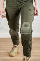 Женские военные брюки со вставными наколенниками рип-стоп Олива (675) , S - изображение 4
