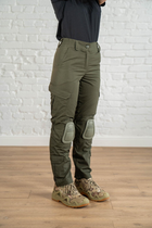 Женские военные брюки со вставными наколенниками рип-стоп Олива (675) , S - изображение 11