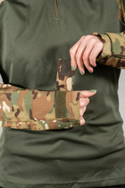 Военный женский убакс с длинным рукавом CoolMax рип-стоп tactical Мультикам Олива (644) , 2XL - изображение 5