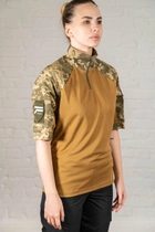 Жіноча армійська форма убакс короткий рукав та штани з кишенями CoolMax ріп-стоп standart Піксель Койот (630) , XL - зображення 5