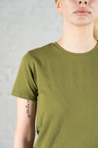 Женская военная футболка ХБ (хлопок) гипоаллергенная tactical Олива (665) , L - изображение 4