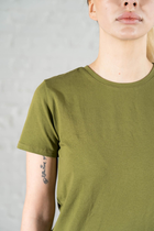 Женская военная футболка ХБ (хлопок) гипоаллергенная tactical Олива (665) , M - изображение 4
