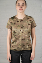 Женская тактическая футболка CoolMax камуфлированная tactical Мультикам (663) , 2XL - изображение 1