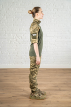 Женская военная форма убакс короткий рукав и штаны с карманами рип-стоп CoolMax standart Пиксель Олива (631) , 3XL - изображение 3