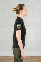Жіноче армійське поло CoolMax дихаюче з велкро панелями Чорне (661) , L - зображення 3